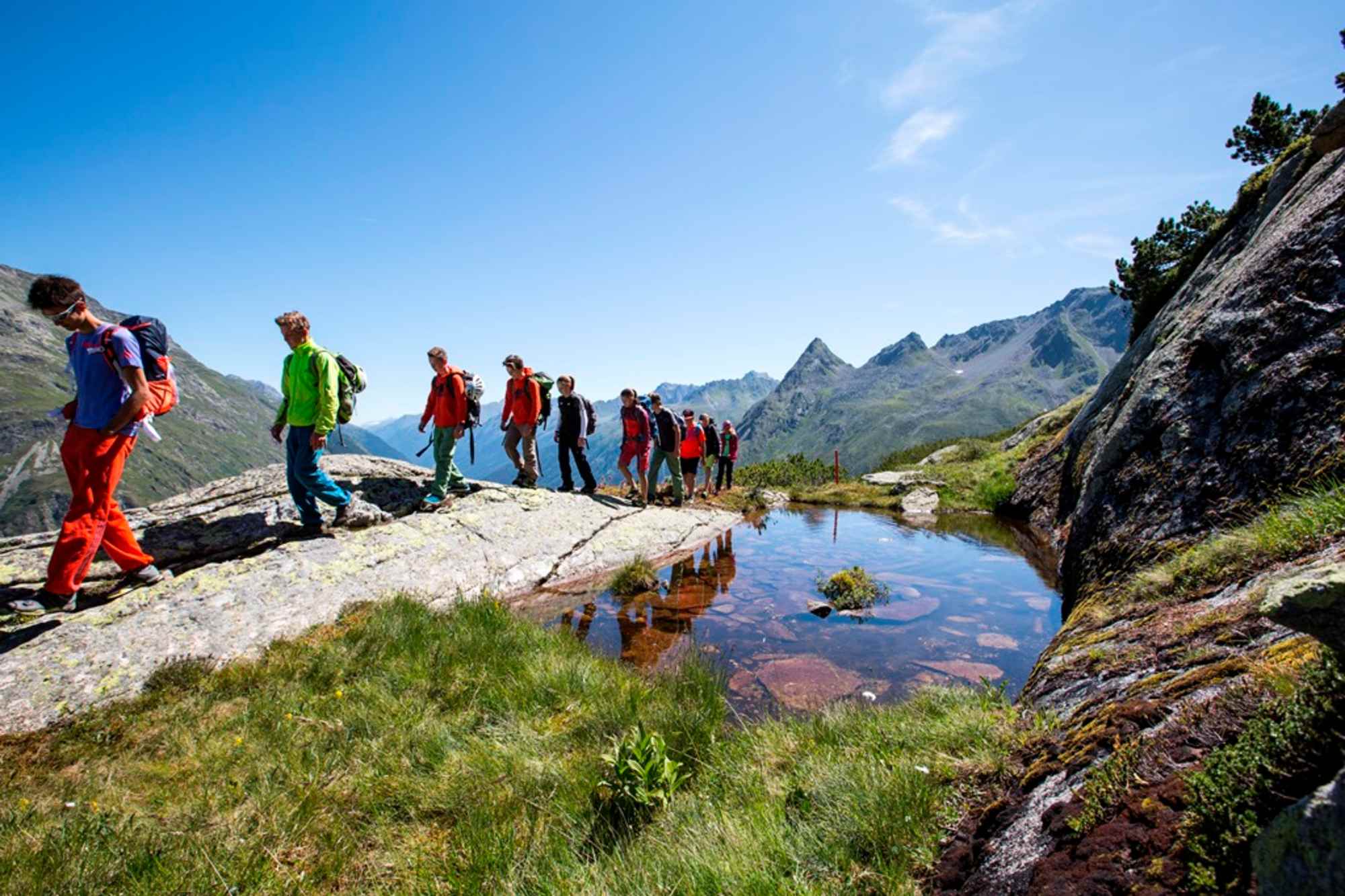 Am Familienklettersteig Little Ballun