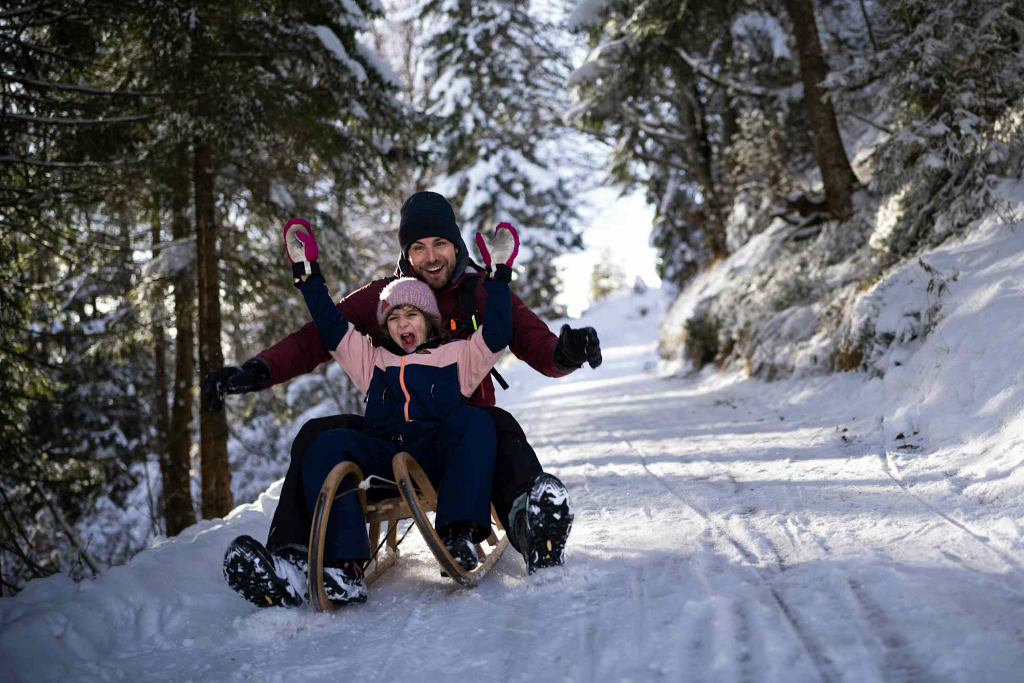 Rodeln mit der Familie am Kranzberg