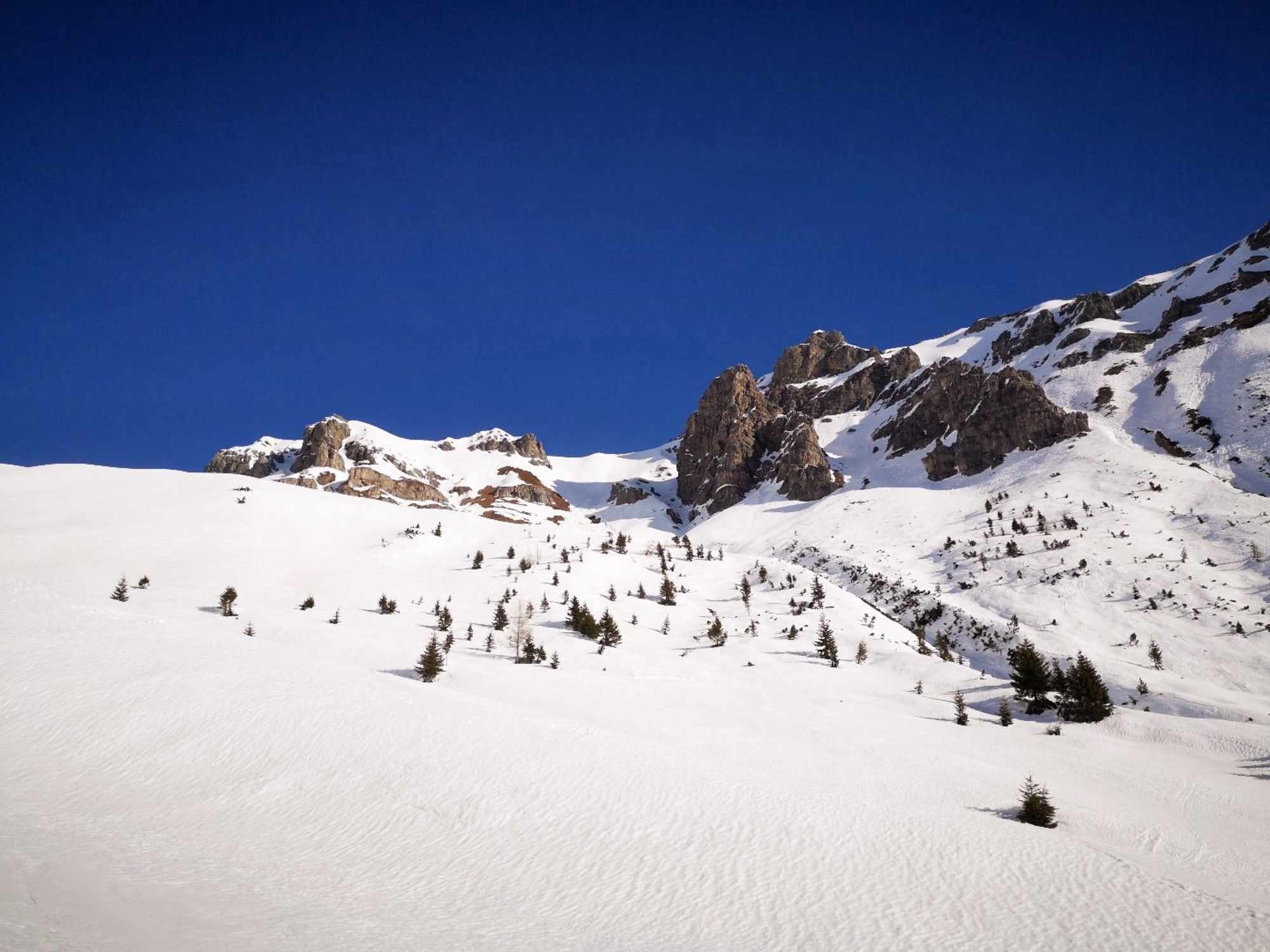 Schönes Skigelände auf der Kesselspitze
