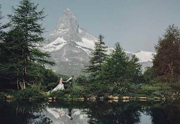 Hochzeit vor der Kulisse des Matterhorns