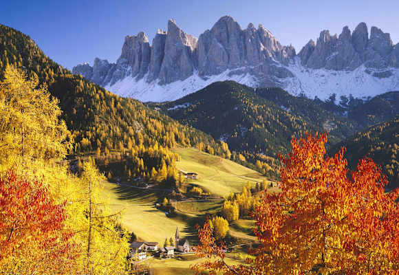 Geislerspitzen Dolomiten Herbst