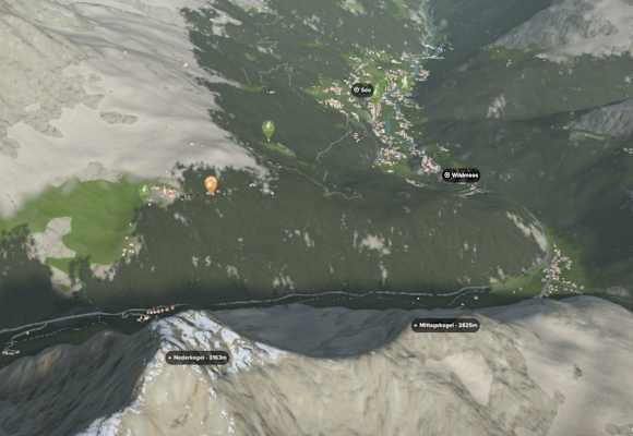 3D Ansicht der Gaislach Alm