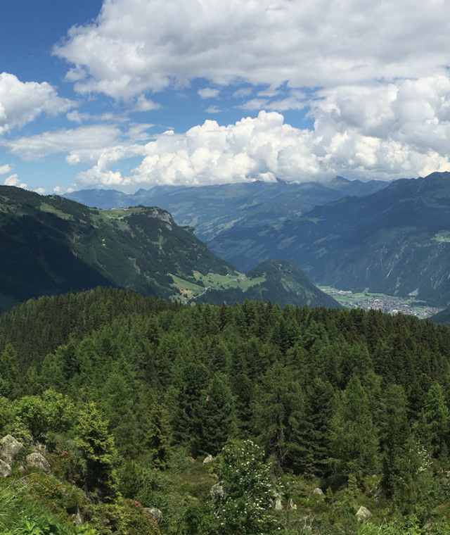 Blick von der Gamshütte ins Zillertal