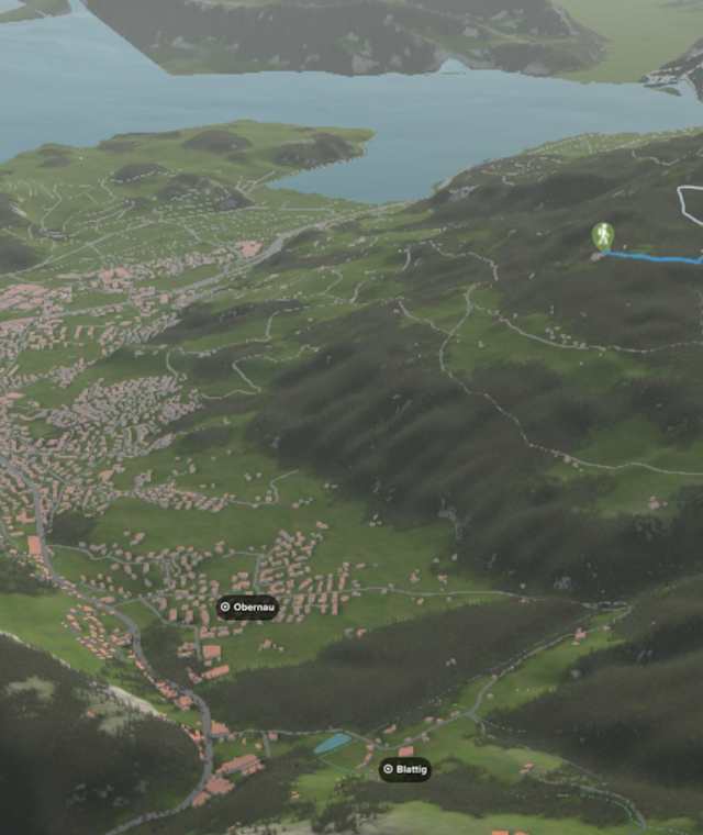 3-D-Ansicht der Wanderung Krienseregg - Holderchäppeli