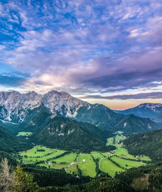 Der Gebirgsstock der Steiner Alpen 