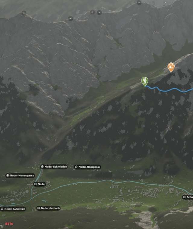 Übersicht Wanderung zur Autenalm