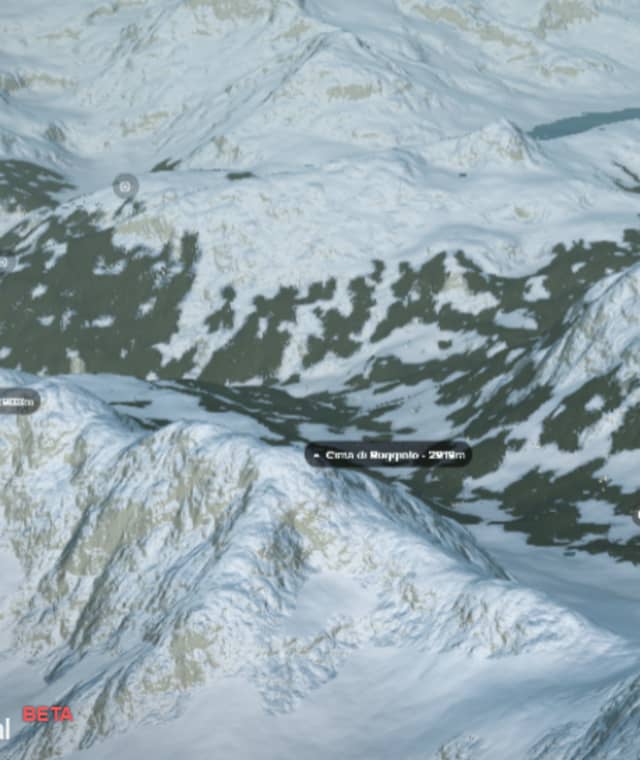 3-D-Ansicht der Skitour zum Corn da Mürasciola