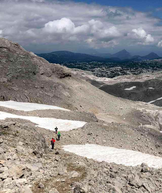 Abstieg vom Dachsteingletscher zum Guttenberghaus
