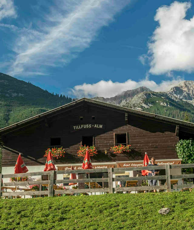 Die Tillfussalm, eine gemütliche Einkehrstation im Gaistal.