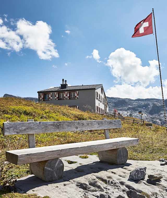 Sitzbank unweit der Rugghubelhütte