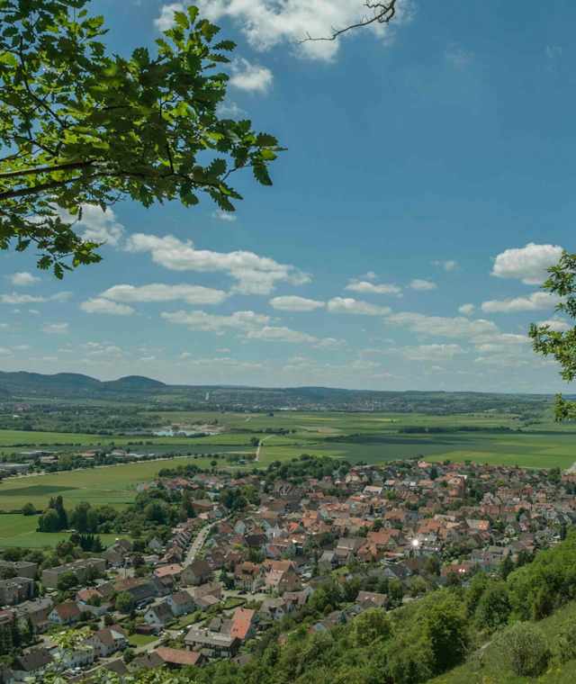 Wunderschöne Aussicht vom Hirschauer Berg in Richtung Rottenburg.