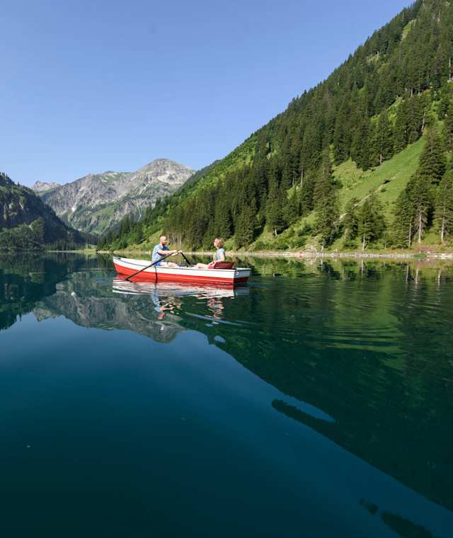 Der spiegelglatte Vilsalpsee