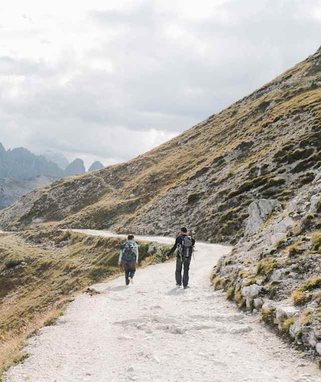 Am Weg zur Drei-Zinnen-Hütte