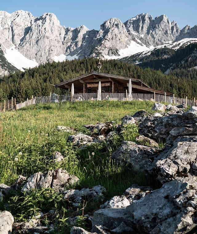 Die Wochenbrunner Alm am Wilden Kaiser