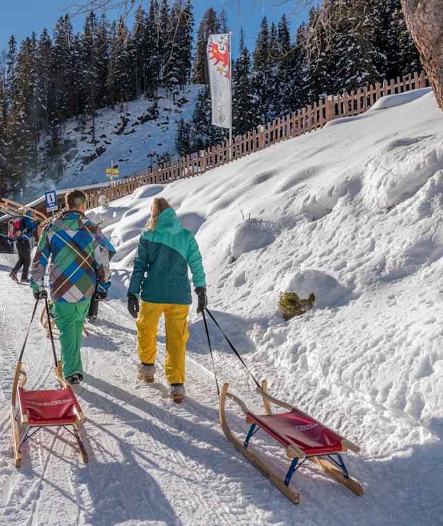 Rodelbahn Milderaunalm im Stubaital