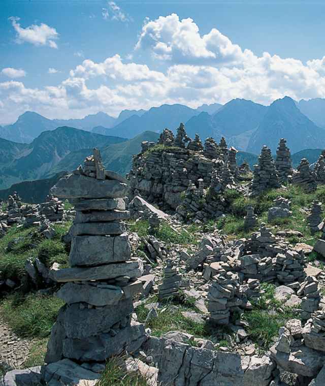Am Steinmandl-Garten oberhalb der Tölzer Hütte.